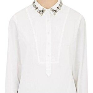 Rebecca Taylor White Beaded Shirt